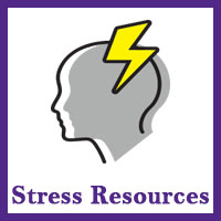 image of a generic head with stress lightning bolt